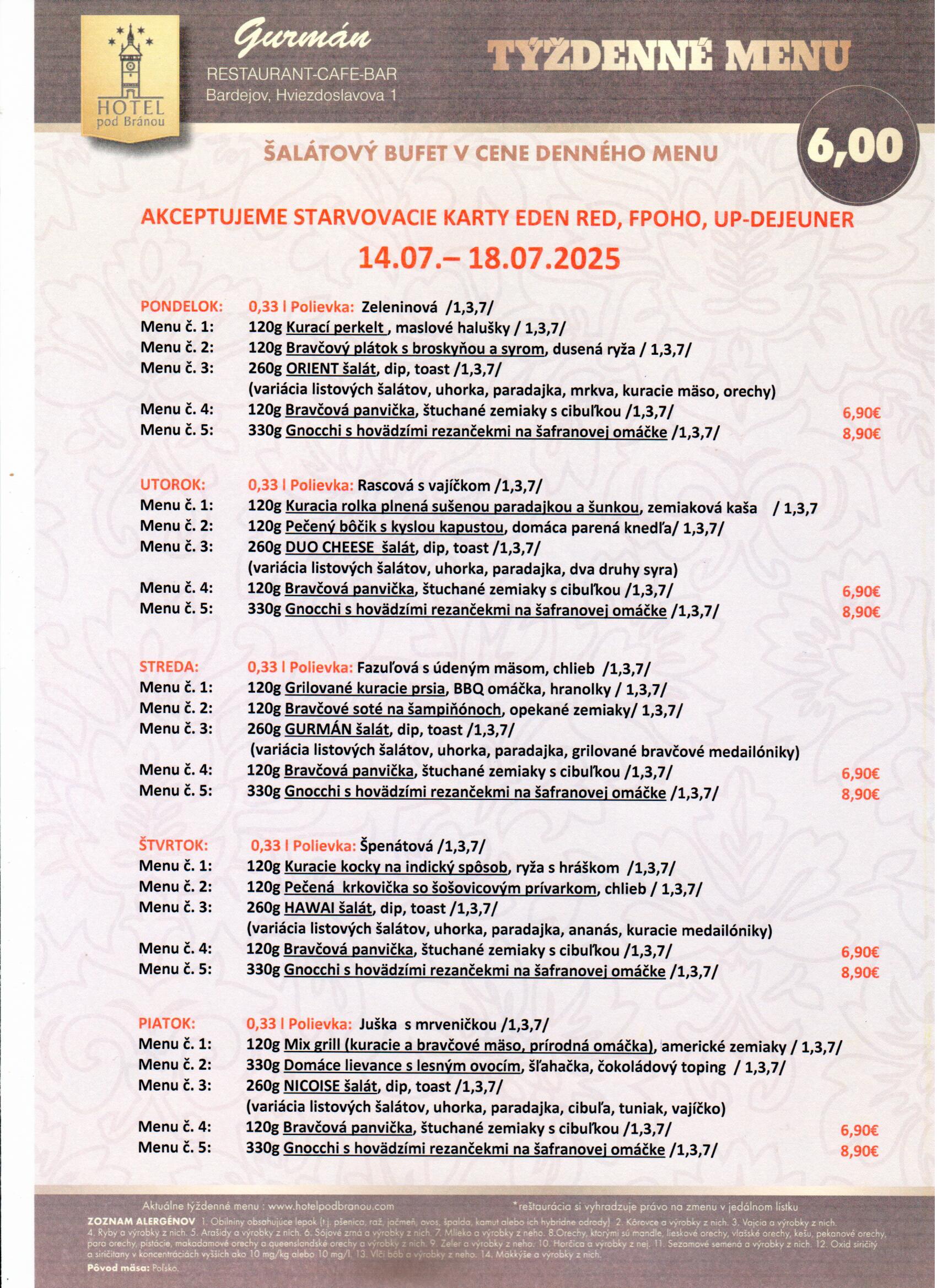 Denné menu